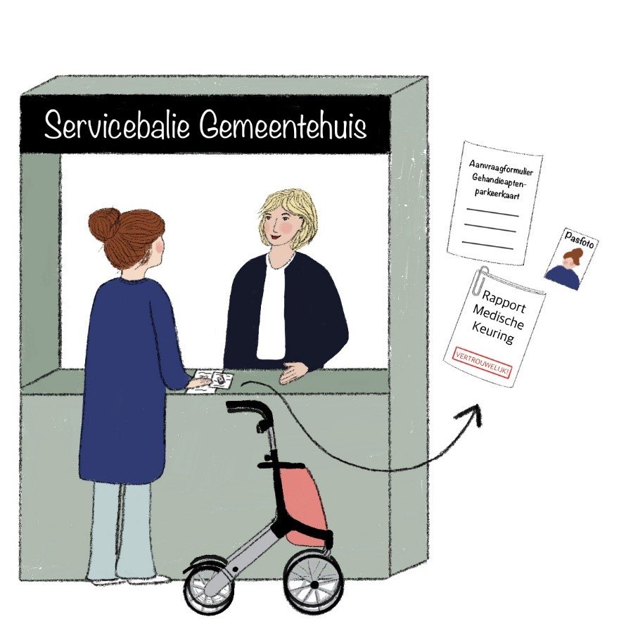 Illustratie Servicebalie gemeentehuis